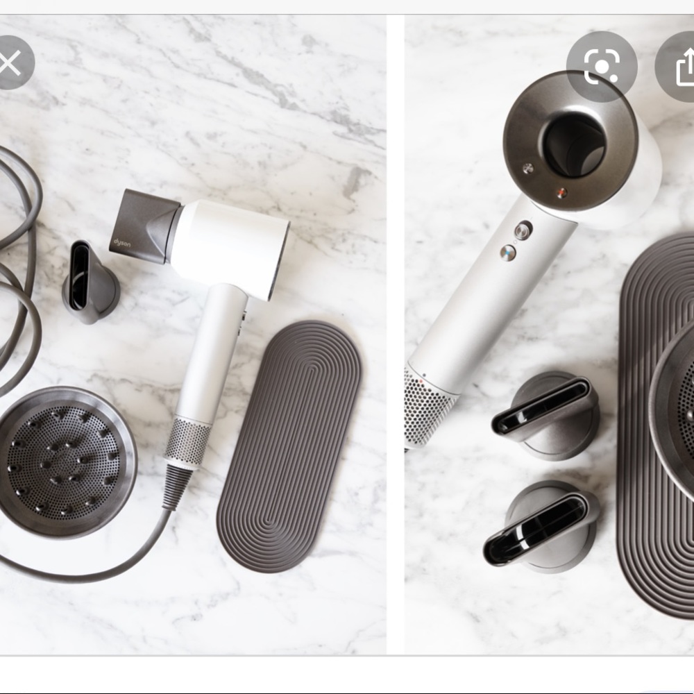Dyson super sonic hair dryer in white